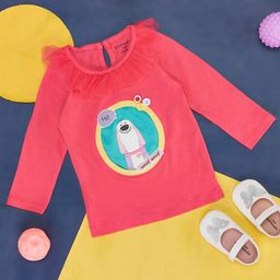 Pantaloons Baby Infant Girls Printed Round Neck Cotton T-shirt-image-121