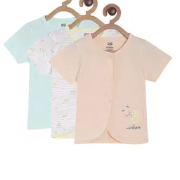 MINI KLUB Infants Girls Pack Of 3 Conversational Printed Round Neck T-shirts-picture-25