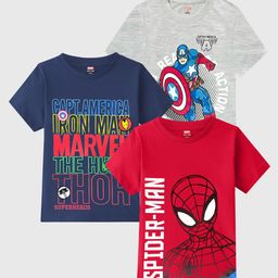 KUCHIPOO Boys Pack Of 3 Avengers Printed T-shirt-picture-12