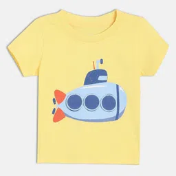 MINI KLUB Boys Graphic Printed Round Neck Cotton T-shirt-image-89