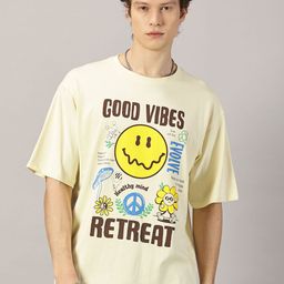 THE HOLLANDER Men Typography Printed Round Neck Cotton Oversized T-Shirt-image-85
