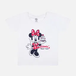 Bodycare Infant Girls Minnie Mouse Printed Cotton T-shirt-image-99