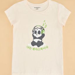Pantaloons Junior Girls Printed Round Neck Cotton Tshirt-image-10