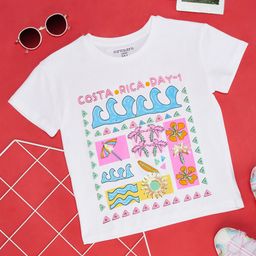 Pantaloons Junior Girls Graphic Printed Round Neck Short Sleeves Cotton T-shirt-10