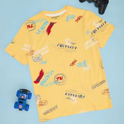 Pantaloons Junior Boys Typography Printed Round Neck Cotton T-shirt-image-93