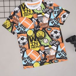 Pantaloons Junior Boys Graphic Printed Round Neck Cotton T-shirt-14