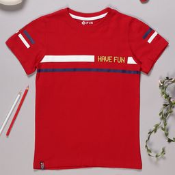 3PIN Boys Typography Printed Cotton T-shirt-image-74