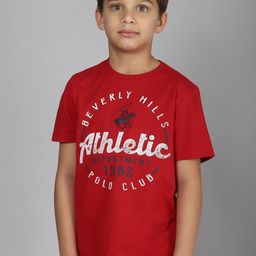 Beverly Hills Polo Club Boys Typography Printed Pure Cotton T-shirt-image-70