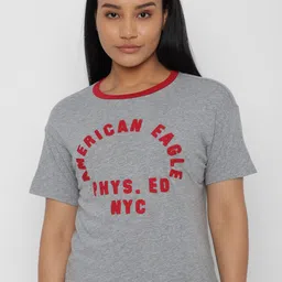 AMERICAN EAGLE OUTFITTERS Women Typography Printed Applique Tshirt-image-32