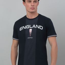 Cantabil Typography Printed Round Neck Short Sleeves Cotton T-shirt-image-56
