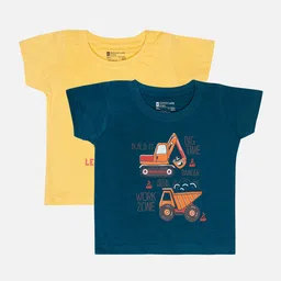 Bodycare Pack Of 2 Boys Typography Printed Round Neck Short Sleeves Cotton  T-shirts-image-18