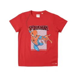 Allen Solly Junior Boys Spider Man Printed Round Neck Short Sleeves Cotton T-shirt-image-82