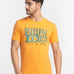 Being Human Typography Printed Regular-Fit Knitted Casual T-shirt-image-36