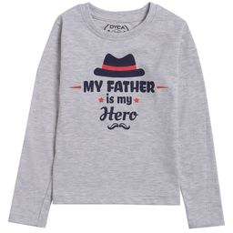 DYCA Boys Grey Cotton Typography Printed T-shirt-23