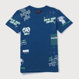 Gini and Jony Infant Boys Typography Round Neck Cotton T-shirt-image-20