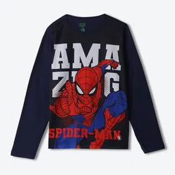 YK Marvel Boys Spider-Man Printed Round Neck Long Sleeves T-shirt-image-81