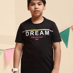 Monte Carlo Boys Typography Printed Pure Cotton T-shirt-30