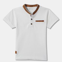 R&B Boys Band Collar Short Sleeves Cotton T-shirt-picture-43