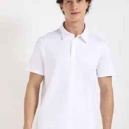 Calvin Klein Jeans Men Solid Polo Collar Cotton T-shirt-image-98