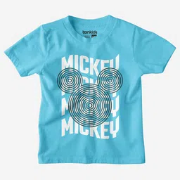BONKIDS Boys Typography Printed Round Neck Cotton T-shirt-58