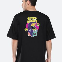 Mad Over Print Typography Printed Drop-Shoulder Sleeves Cotton Oversized T-Shirt-image-84