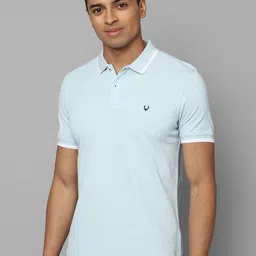 Allen Solly Polo Collar Stripped Trim Pure Cotton T-shirt-image-59