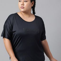 MKH Plus Size Drop Shoulder Sleeves Relaxed Fit Dri-FIT Sports T-shirt-image-57