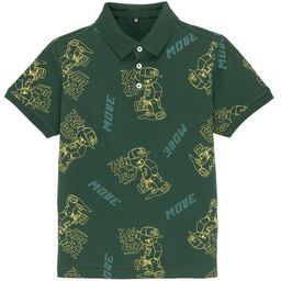 Status Quo Boys Conversational Printed Polo Collar Cotton T-shirt-image-75