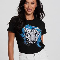 GUESS Graphic Printed Pure Cotton T-shirt-image-61