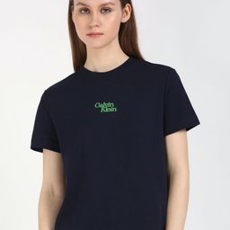 Calvin Klein Jeans Women Typography Printed Round Neck Cotton T-shirt-picture-14