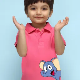 NUSYL Kids Graphic Printed Polo Collar T-shirt-image-78