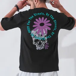 Maniac Graphic Printed Cotton Loose Fitted T-shirt-image-38
