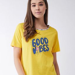 BAESD Typography Printed Pure Cotton Relaxed Fit T-shirt-image-30