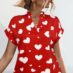 StyleCast x Revolte Women Printed Polo Collar Ethnic Pockets T-shirt-image-14