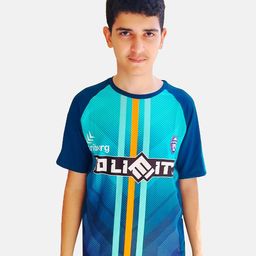 F&S Boys Blue Striped Anti Static T-shirt-image-4