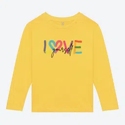 BAESD Girls Typography Round Neck Full Sleeves Regular Fit Cotton Casual T-shirt-image-92
