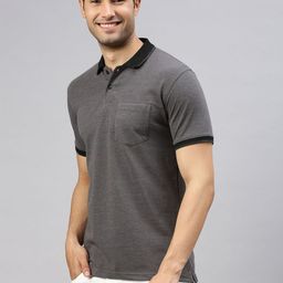 ZEDD Men Polo Collar Solid T-shirt-image-76