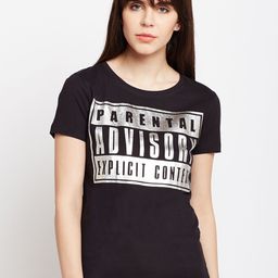 PUNK Typography Printed Cotton Casual T-Shirt-image-71