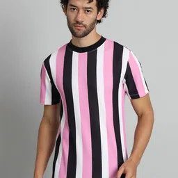 BAESD Striped Round Neck T-Shirt-image-59