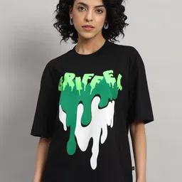 GRIFFEL Graphic Printed Drop-Shoulder Sleeves Cotton Oversized T-shirt-image-40