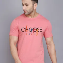 SLOWLORIS Round Neck Short Sleeves Typography Printed Regular Fit T-shirt-image-32
