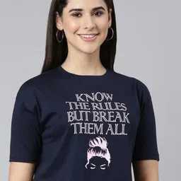 Kryptic Printed Cotton Drop-Shoulder Sleeves Oversized Crop T-shirt-image-28