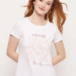 Mast & Harbour Typography Printed Cotton T-shirt-picture-4