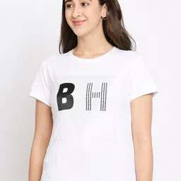 Being Human Typography Printed Casual Cotton T-shirt-image-40