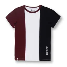 3PIN Boys Colourblocked Cotton T-Shirt-image-80