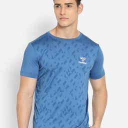 hummel Men Blue Erin Printed T-shirt-image-39