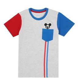 PROTEENS Boys Grey Colourblocked Mickey Mouse T-shirt-picture-1