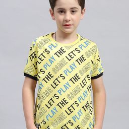 Monte Carlo Boys Typography Printed Short Sleeves Cotton T-shirt-image-89