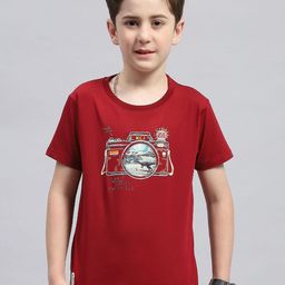 Monte Carlo Boys Graphic Printed Round Neck Cotton T-shirt-picture-19