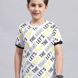 Monte Carlo Boys Typography Printed Round Neck Cotton T-shirt-picture-55